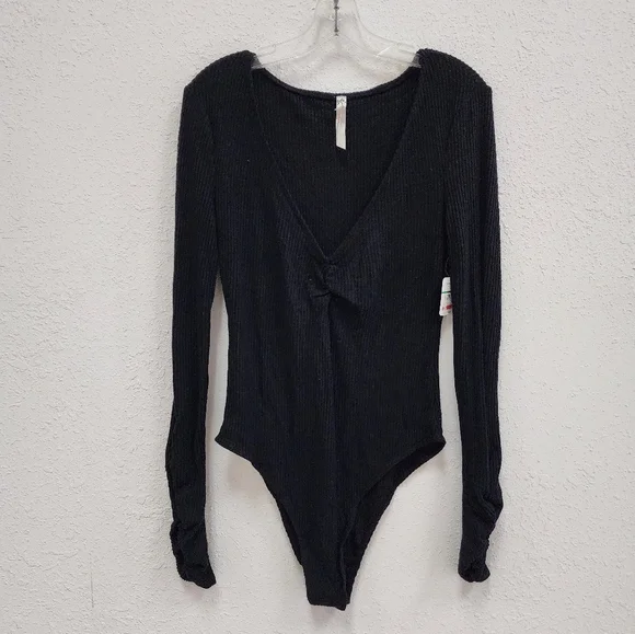 NEW! FREE PEOPLE Blouse black Large - Picture 2 of 6